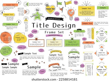 Simple and Easy,Title Design Frame Set