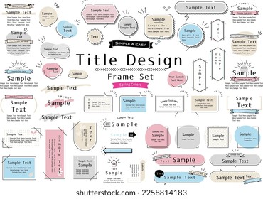 Simple and Easy,Title Design Frame Set