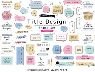 Simple and Easy,Title Design Frame Set