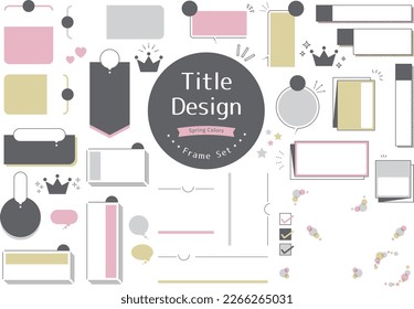 Simple y sencillo,Conjunto de marcos de diseño de título