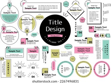 Simple and Easy,Title Design Frame Set