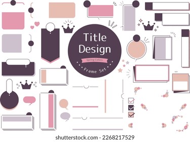 Simple and Easy,Title Design Frame Set