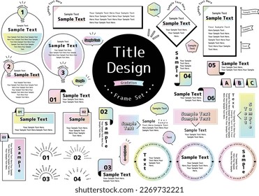 Simple y sencillo,Conjunto de marcos de diseño de título