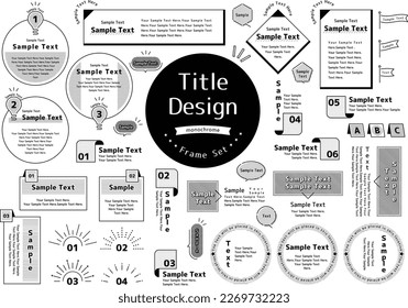 Simple and Easy,Title Design Frame Set