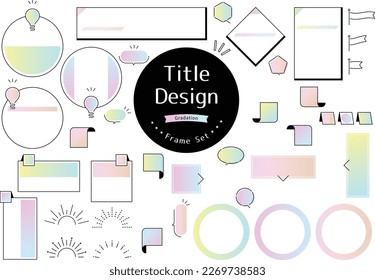 Simple and Easy,Title Design Frame Set