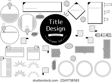 Simple and Easy,Title Design Frame Set