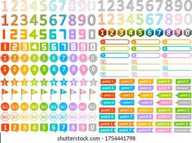 Simple and easy-to-read number icon set