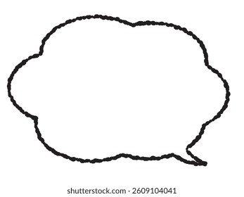 A simple and easy-to-use cloud-shaped speech bubble with a hand-drawn touch