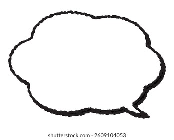 A simple and easy-to-use cloud-shaped speech bubble with a hand-drawn touch