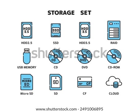 Simple and easy-to-use computer-related icon set