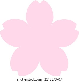 A simple and easy-to-use filled cherry blossom icon. The color is pink. Spring design treatments and decorations are also convenient.