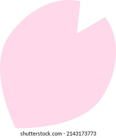 Un ícono de pétalo de flores de cerezo simple y fácil de usar. El color es rosa. Los tratamientos primaverales de diseño y la decoración también son muy prácticos.
