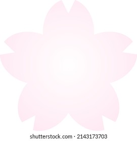 It is a simple and easy-to-use gradation cherry blossom icon separately. The color is pink. Spring design treatments and decorations are also convenient.