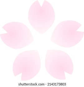 It is a simple and easy-to-use gradation cherry blossom icon separately. The color is pink. Spring design treatments and decorations are also convenient.