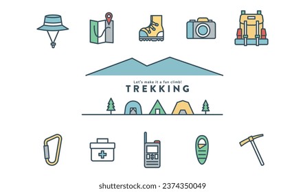 A simple and easy-to-use icon set for camping and outdoor activities.