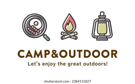 Simple, easy-to-use icons for camping and outdoor activities.