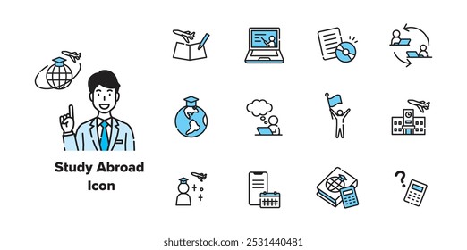 Iconos sencillos y fáciles de usar que se pueden usar en escuelas recreativas e Configuraciones educativas