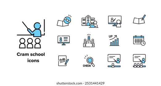 Simple and easy-to-use icons that can be used in cram schools and educational settings