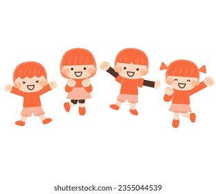 Einfache und einfach zu bedienende Illustrationen ohne Hauptlinien und eine kleine Anzahl von Farben. Vektordaten, die einfach zu bearbeiten sind.