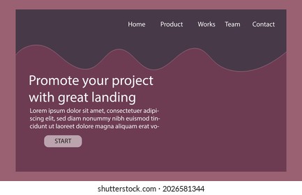 Einfaches und benutzerfreundliches Design der Landing Page-Vorlage