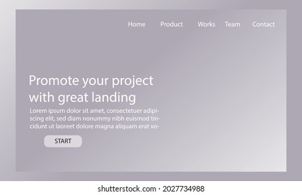 Simple and easy-to-use landing page template design