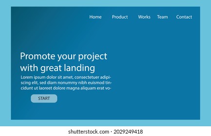 Simple and easy-to-use landing page template design