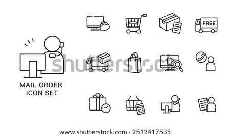 A simple and easy-to-use mail order icon set.