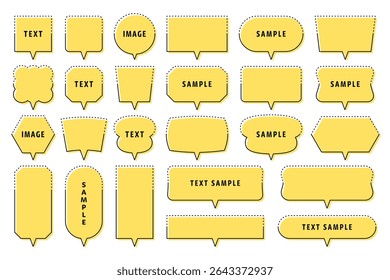 A simple and easy-to-use monochrome speech bubble set. Perfect for talk boxes, labels, dialogue, and other situations where you want to add a pop and retro impression.