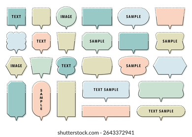 A simple and easy-to-use monochrome speech bubble set. Perfect for talk boxes, labels, dialogue, and other situations where you want to add a pop and retro impression.
