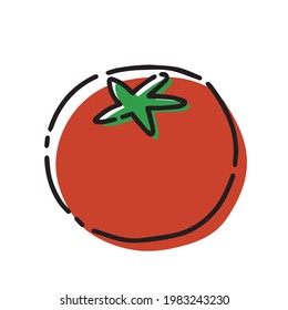 Simple and easy-to-use tomato illustration material