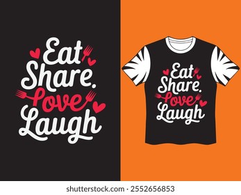 Um Simples Comer Love Laugh Tipografia Design.