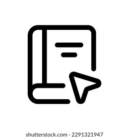 Simple Ebook icon. The icon can be used for websites, print templates, presentation templates, illustrations, etc