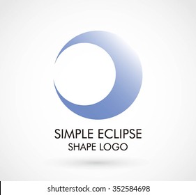 Simple eclipse round abstract vector and logo design or template beautiful business icon of company identity symbol concept