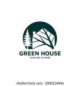 Simple Eco House Icon Logo Concept Design