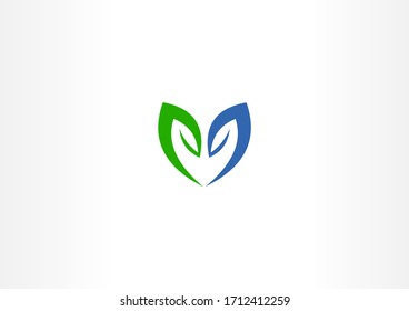 Simple Eco Leaf Logo Template