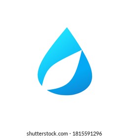 Simple eco water logo template for company or brand