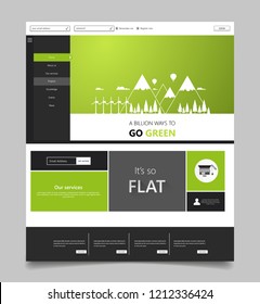 Simple Eco Website Template, Minimalistic Design.