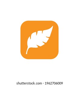 Simple ecology logo concept. Leaf vector.
