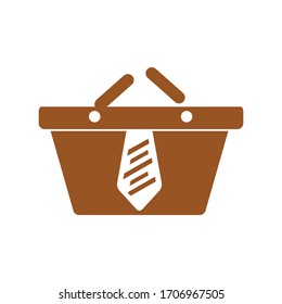 simple e-commerce business cart logo and vector icon 