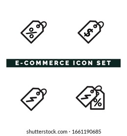 Simple E-commerce Icon black and white, can use for website and application. 