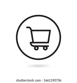 Simple E-commerce Icon en blanco y negro, puede ser usado para sitio web y aplicación. 