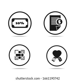 Simple E-commerce Icon black and white, can use for website and application. 