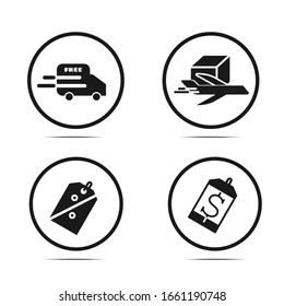 Einfach E-Commerce Icon schwarz und weiß, kann für Website und Anwendung. 