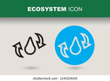 Simple Ecosystem Vector Icon Design