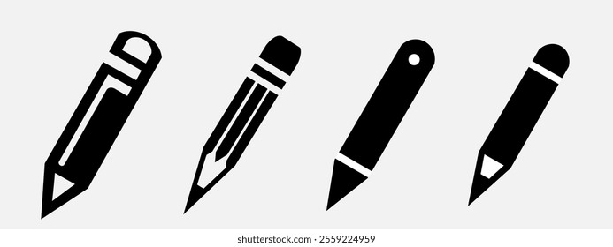 "Simple Edit Icon Design with Pencil or Pen Symbol Isolated on White Background"