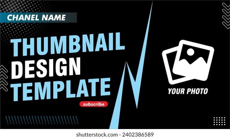 Simple editable blue and black thumbnail design perfect for content about sports