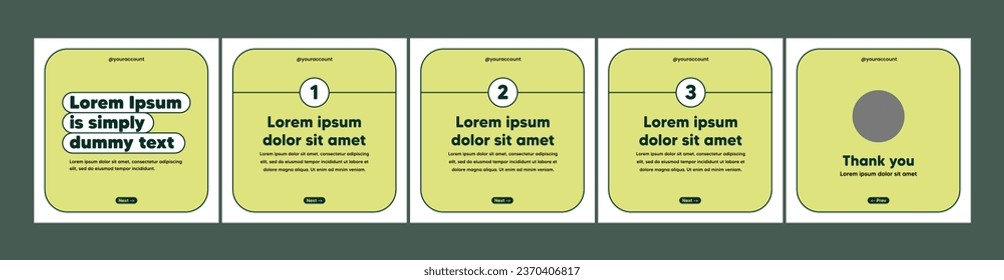 simple editable carousel template for social media posts