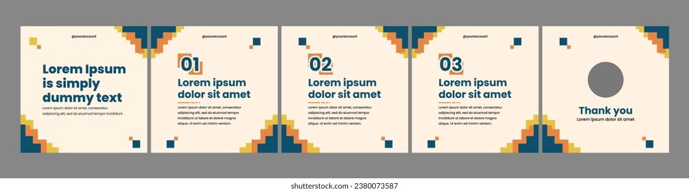 simple editable carousel template for social media posts
