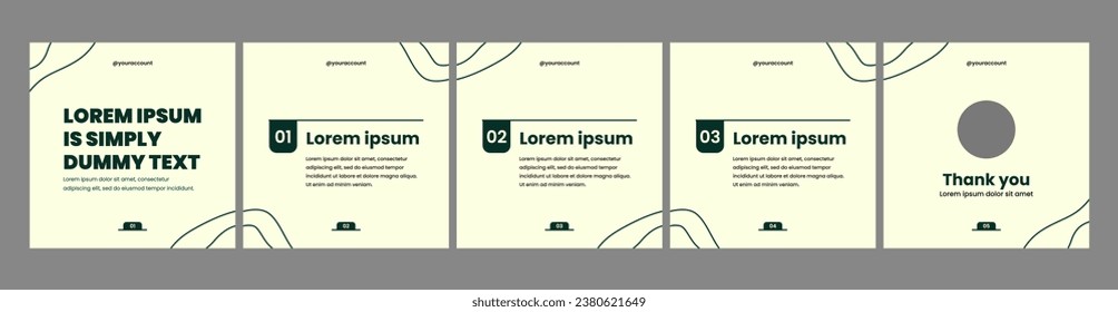 simple editable carousel template for social media posts