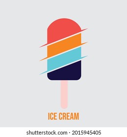 simple and editable ice cream logo.